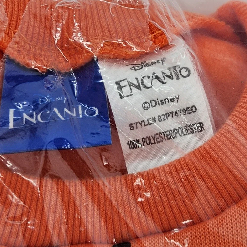 Disney Encanto Mirabel Sweatshirt and Leggings Set Orange Gray Girls Size 6-6X‎